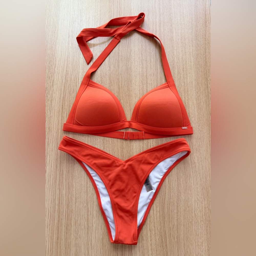 PINK Victoria Secret Orange Bikini Set